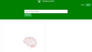 openclipart圖庫：brain profile 2-資源代表圖