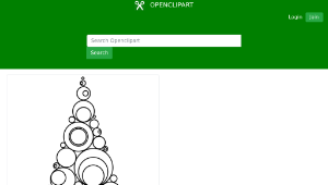 openclipart圖庫：Abstract Circles Christmas Tree Silhouette-資源代表圖