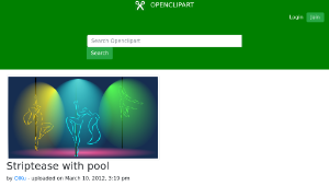 openclipart圖庫：Striptease with pool-資源代表圖