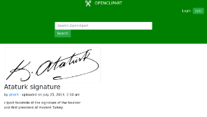 openclipart圖庫：Ataturk signature縮圖