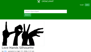 openclipart圖庫：Love Hands Silhouette縮圖