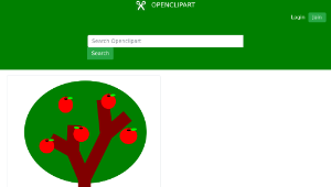 openclipart圖庫：A tree with apples縮圖