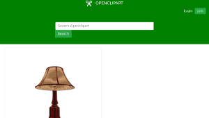 openclipart圖庫：table lamp turn off縮圖