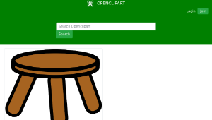openclipart圖庫：wooden stool-資源代表圖