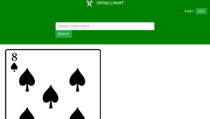 openclipart圖庫：8 of Spades-資源代表圖