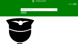 openclipart圖庫：Pilot b/w縮圖