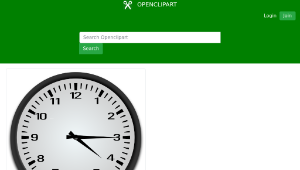 openclipart圖庫：Quarter past 4 o'clock