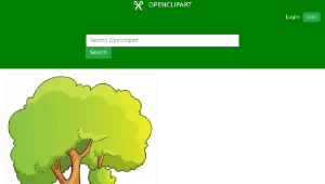 openclipart圖庫：Cartoon Tree Isolated縮圖