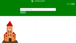 openclipart圖庫：PEQUENA CIDADE, IGREJA, LOJAS