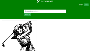 openclipart圖庫：Golf Lady縮圖