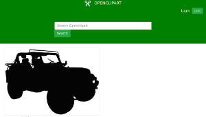 openclipart圖庫：Jeep Silhouette縮圖