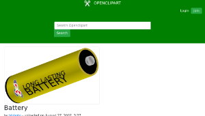 openclipart圖庫：Battery縮圖