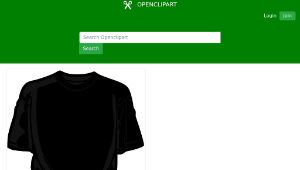 openclipart圖庫：T-Shirt-black-02-資源代表圖
