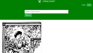 openclipart圖庫：Lady and a Bunch of Flowers縮圖