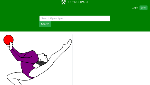 openclipart圖庫：Rhythmic Gymnastics With Ball縮圖