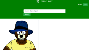 openclipart圖庫：Cartoon Wolf with Clothes縮圖