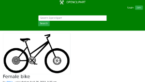 openclipart圖庫：Female bike縮圖