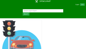 openclipart圖庫：Car And Traffic Light Icon縮圖