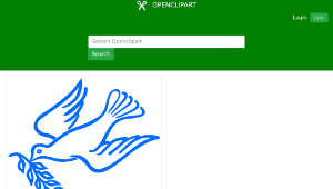openclipart圖庫：Peace dove縮圖