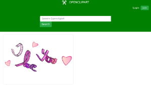 openclipart圖庫：I love you縮圖