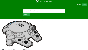 openclipart圖庫：Clip is a Brick - Star Wars Millenium Falcon, set 4488-資源代表圖