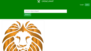 openclipart圖庫：Golden Lion 9 No Background縮圖