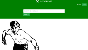 openclipart圖庫：Vintage Wrestler縮圖