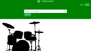 openclipart圖庫：Drums Silhouette 2-資源代表圖