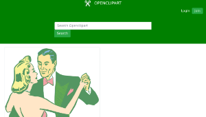 openclipart圖庫：Dancing Couple Colorized-資源代表圖