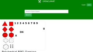 openclipart圖庫：Polyhedral RPG Gaming Dice - Dec 2014縮圖