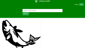 openclipart圖庫：Stylized Fish Silhouette縮圖