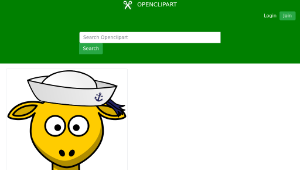 openclipart圖庫：Giraffe Sailor縮圖