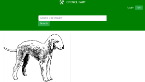 openclipart圖庫：Bedlington terrier-資源代表圖