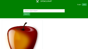 openclipart圖庫：red shaded apple-資源代表圖