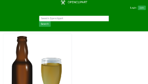 openclipart圖庫：bottle, glass, food縮圖