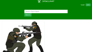 openclipart圖庫：Soldiers in battle縮圖