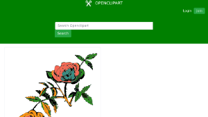 openclipart圖庫：Rose decoration in color縮圖