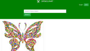 openclipart圖庫：Iridescent Chromatic Butterfly縮圖