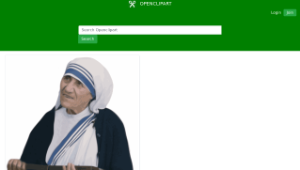 openclipart圖庫：Mother Teresa Public Domain Trace-資源代表圖