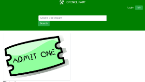 openclipart圖庫：Ticket縮圖