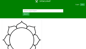 openclipart圖庫：Lotus Flower Line Art-資源代表圖