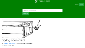 openclipart圖庫：prying open crate-資源代表圖