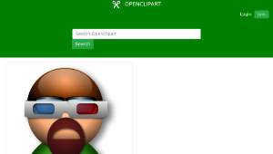 openclipart圖庫：3d Glasses 4縮圖