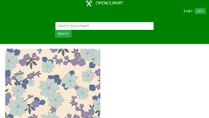 openclipart圖庫：Vintage Floral Wallpaper Pattern 2縮圖