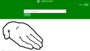 openclipart圖庫：Simple hand extended in offer-資源代表圖