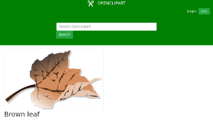 openclipart圖庫：Brown leaf-資源代表圖