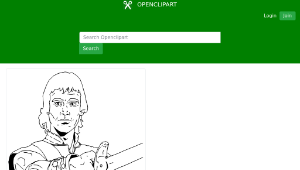 openclipart圖庫：Warrior - Sword Out縮圖