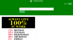 openclipart圖庫：100% At Work-資源代表圖