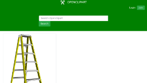 openclipart圖庫：Large Yellow Ladder縮圖