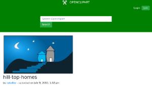 openclipart圖庫：hill-top-homes縮圖